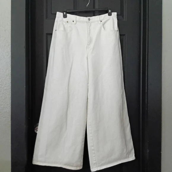 We The Free Sz. 33 Ice Queen CRVY Gia High Rise Wide-Leg Jeans - Picture 2 of 16